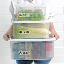 Refrigerator large capacity preservation box storage box Kitchen sealed box with lid rectangular plastic frozen storage storage box