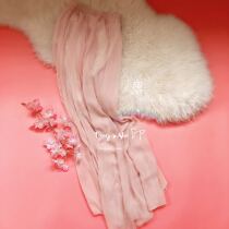 Double layer mulberry silk long dress true silk half body dress soft and pink lengthened meritocratic version fairy dress 