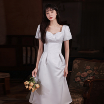 French license small dress usually can wear socialite temperament 2021 new summer registration dress slim banquet