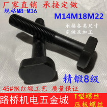 T-type screw M14M18M22 T-Bolt punch die pressure plate screw hardened Factory Direct