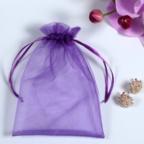 Solid color drawstring bag fashion gift small sample gift bag candy gauze mesh bag gift gauze bag trial bag