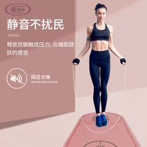 Rope skipping sound insulation shock absorption high-density home indoor fitness dance dance exercise buffer mute yoga mat thickening