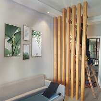 Nordic solid wood partition column column decorative grille screen Chinese home entrance living room Living room background free play