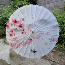 Ancient wind oil paper umbrella female classical wind Jiangnan rainproof practical dance Hanfu umbrella (Sansheng III Shili peach blossom)