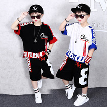 2021 children boy short sleeve set loose childrens clothing new summer handsome middle child sportswear two-piece tide