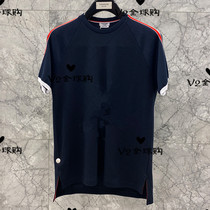 thom browne Japan 20 summer new tb yarn-dyed classic shoulder strap striped short-sleeved T-shirt for men and women
