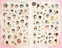 Hot sale buy one get one free cute children Girl Korean transparent decorative painting sticker 10 hand account material