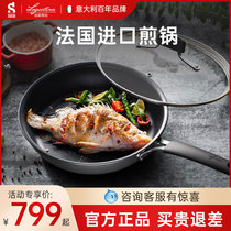 Lagotini fried wok household non-stick cooker induction cooker gas stove with steak frying pan bottom French import