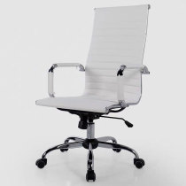 Casual Office Front Desk Chair Body Ergonomic Lifting Swivel Chair White Modern Brief Staff Sitting Room Chair