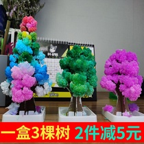 Childrens educational toy paper tree flowering Christmas tree Magic Magic watering growing diy tree Christmas gift