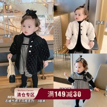 Chen Dashul L mother baby lamp bird dress suit autumn and winter baby knitted sweater small child coat thick