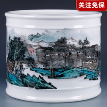 Collection of value-added power landscape painting Tao art virtuoso Yang Jun Masters work pure hand-painted vase swing piece NX490