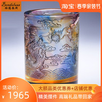 Banderras Glazed Dragon Pen Holder Swing Piece Home Book House Office Personality Creative Practical Upscale Desktop Pendulum
