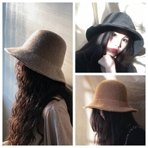 Day family devils net red fisherman hat 100 hitch in Korean version wool knit great edge ins retro basin hat children autumn and winter