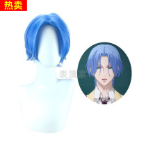 Sk∞ infinite skateboard Chi River Langa cos wig anti-warped short hair sky blue realistic natural spot