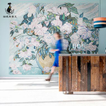 Glass mosaic Modern minimalist art parquet cut painting Dining room living room building materials tile mosaic background wall