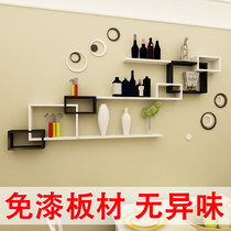 Wall shelf living room sofa dining room background wall cabinet non-punching Creative Wall Wall Wall TV wall decoration frame