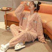 Coral Suede Pajamas Winters Thicken Plus Suede 2021 New Flannel Comfort Great Yard home Suits Suit or