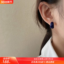 Lap rings Earrings 2022 New tidal wave High level Atmospheric Women Pure Silver Vintage Autumn winter ear nail French style harbour Wind