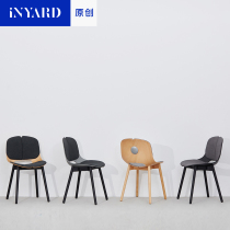  InYard original]Two companion chairs imported from the United States grade 1 beech solid wood dining chair Office and household designer chair