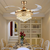 Invisible ceiling fan lamp fan lamp modern simple atmosphere home living room bedroom lamp with electric fan lamp restaurant chandelier