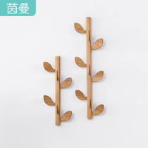 Inman coat rack Solid wood wall hanging entrance hanger Foyer coat hook Creative multi-functional childlike bag rack