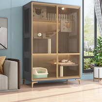 Cat Villa HouseHouseHouseroom Super Free Space Cat HouseCat Cat Cat Household Second Floor Solid Wooden Cat Cat Cage