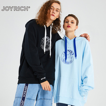 JOYRICH Official Tide Brand Spring and Summer Couple Loose Angel Hood Casual Mens and Womens Sweats
