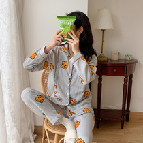 Pregnant Woman Sleepwear Woman Spring Autumn Pure Cotton Moon Subsuit March Postnatal 4 Summer Thin 5 Breastfeeding Family 6 3-4