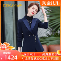 Fashion foreign style professional suit female 2021 Winter new Korean version of fried street age socialite general manager work suit