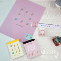 Carrot big boss limited Japanese limited edition cute carrot rabbit rubber ruler pad note