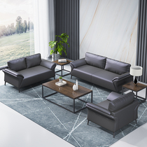  Chengdu office sofa Simple modern three-person reception room Business negotiation lounge area meeting sofa coffee table