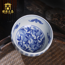 Yi Jia Ren Blue and white Baifu Baishou master cup Jingdezhen ceramic hand-painted single cup Kung Fu tea with personal tea cup