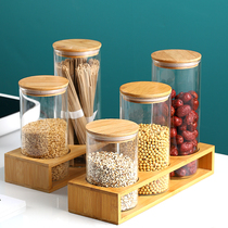 Display glass sealed cans bottles snacks tea storage cans dried fruit grains coffee beans rock sugar storage box rack