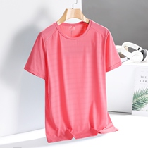 2021 outdoor sports running fitness ice silk speed dry T-shirt male and female summer perspiration breathable ice sensation short sleeve compassionate