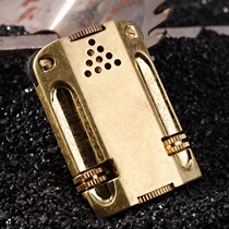 Super play creative kerosene lighter retro double grinding wheel torch personality tide men refueling wind lighter gift