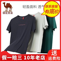 Camel Camel summer mens base standard mens youth pure Korean version of basic public T-shirt X8B374051