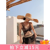 DK2021 Swimsuit Woman Shade of Flesh Bliss Spa Hot Springs New Sexy Fairy Day Lace One-piece Swimsuit