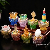 Ancient French glazed Buddhas front eight for the pendulum Eight support Eight for the cup floral Gadoldo Marta fragrant and crisp oil lamp sea snail