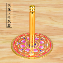 There are Buddhist utensils painted lotus incense burner flat ash ashes press finishing incense burner ash leveler Buddhist supplies