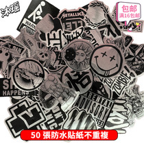 Handbook DIY sticker 50 sheets B fashion brand imitation metal silver sticker waterproof mobile phone case decorative sticker
