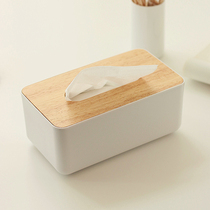 Wanton moon Japanese tissue box Solid wood lid Creative napkin paper box Pumping paper box Simple paper box for household cars