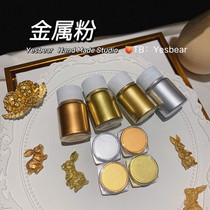 Yesbear big bear hand for drop rubber metal powder with wind marble veins metal powder drop glue fillings