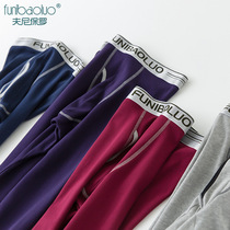 Autumn pants men pure cotton thin young youth middle and elderly cotton warm underwear fat fat loose and fatty cotton