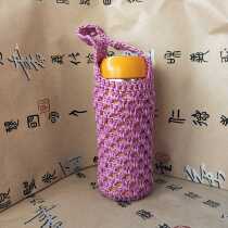 Pure hand-woven water cup cover anti-drop anti-hot hollow design personality insulation cup set 500-600ml buy 5 Hair 6