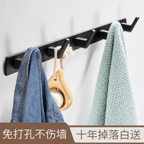 Punch-free clothes adhesive hook black clothes hook clothes hanging wall Wall towel coat hook hook hook Wall fitting room clothes hook