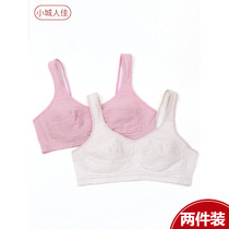 Large size thin cotton cotton without steel ring breathable bra middle-aged and elderly cotton comfortable bra mother sleep underwear women