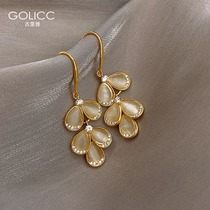 Exquisite Joker Advanced Sense Cat Ear Drop Small Design Earrings Korean Temperament Net Red Earrings 2021 New