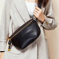 Gustson Genuine Leather Chest Bag Han Version Cow Leather Skew Satchel Bag Fashion Soft Leather Single Shoulder Purse Tide Candy Color Bag