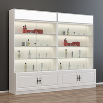 Glass display cabinet with lock transparent door commercial beauty salon products container display cabinet cosmetics display cabinet
